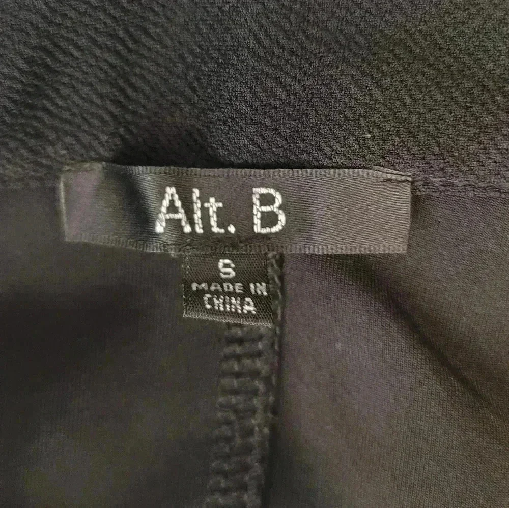 Alt. B Black Knit Moto Biker Motorcycle Jacket Size Small Grunge